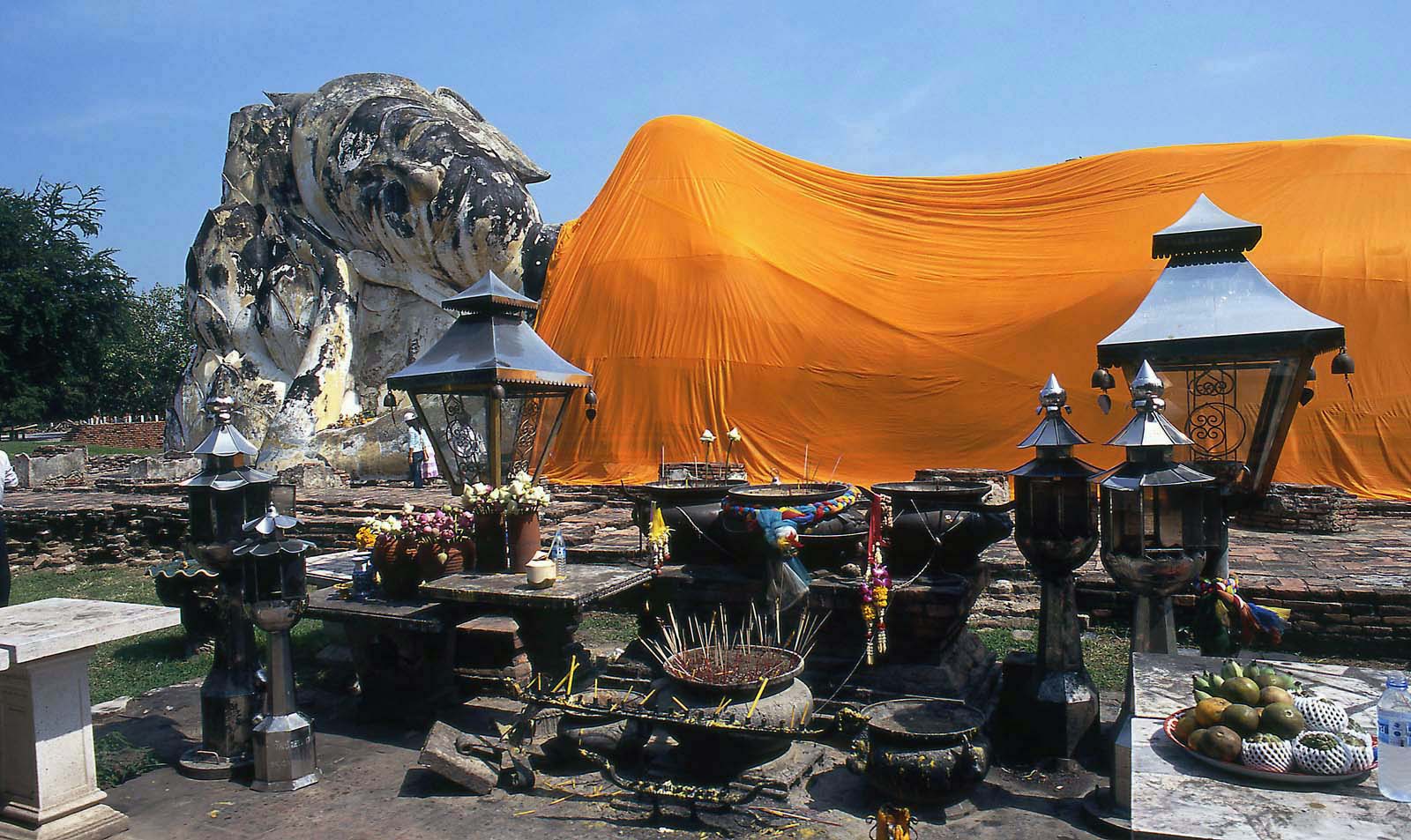 Thailand, sleeping Buddha in Ayutthaya